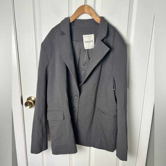 House of CB Aline Dark Grey Oversized Classic Collar Notched Lapel Blazer XL - Picture 3 of 10